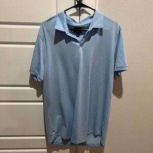 Cuts Clothing Curve Hem Polo Mens XXL - Baby Blue - Carolina Blue